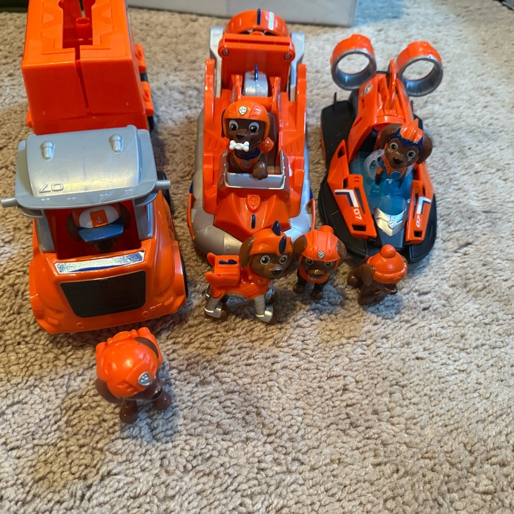 Paw Patrol Zuma Orange and Silver Vehicle Set